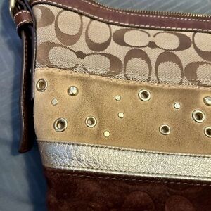 Coach Brown and Tan Crossbody Bag